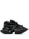 Balmain Neoprene And Leather Low-top Unicorn Sneakers In Black