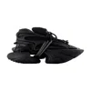 Balmain Neoprene And Leather Low-top Unicorn Sneakers In Black