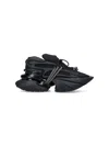 Balmain Neoprene And Leather Low-top Unicorn Sneakers In Black
