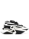 Balmain Unicorn Low Sneakers - Leather - Black In White