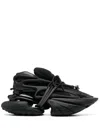 Balmain Neoprene And Leather Low-top Unicorn Sneakers In Black