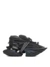 Balmain Unicorn Leather Low-top Sneakers In Black