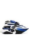 Balmain Low Top Sneakers Featuring 3d Detailing In Blue
