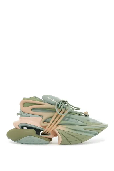 Balmain Unicorn Sneakers In Green