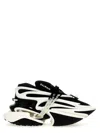 Balmain Unicorn Low Sneakers - Leather - Black In White