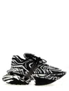 Balmain Unicorn Wave Lace-up Sneakers In Noir/blanc