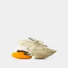 Balmain Beige Unicorn Chunky Sneakers In White