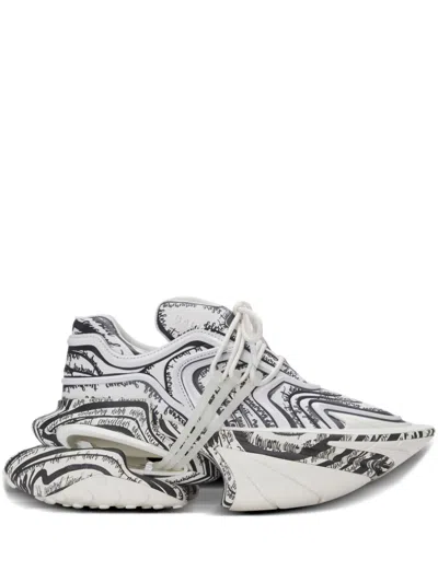 Balmain Unicorn Sneakers In White