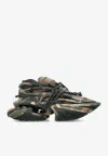 Balmain Unicorn Low Camouflage-print Trainers In Green