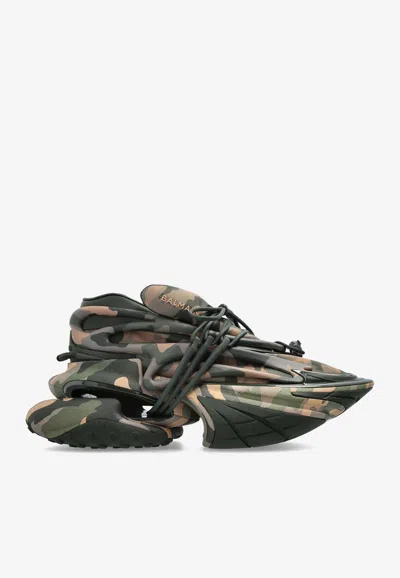 BALMAIN UNICORN WAVE CAMOUFLAGE SNEAKERS
