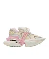Shop Balmain Unicorn Wave Trainers In Neoprene And Calfskin In Nude