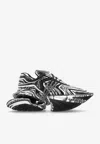 Balmain Unicorn Wave Lace-up Sneakers In Black