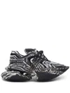 Balmain Unicorn Wave Lace-up Sneakers In Black