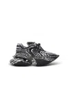 Balmain Unicorn Wave Lace-up Sneakers In Black