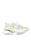 Balmain 'unicorn' White Low Top Sneakers In Light Grey