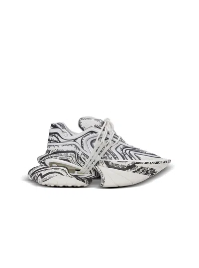 Balmain Unicorn Wave Sneakers With "love Letter" Print In Multi
