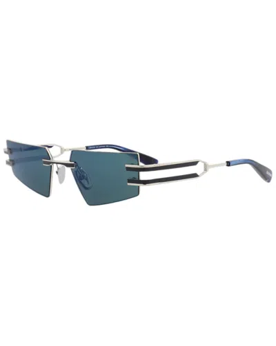 Balmain Unisex Bps-123e54 54mm Sunglasses In Gray