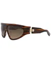 Balmain Unisex Bps-143b62 62mm Sunglasses In Brown