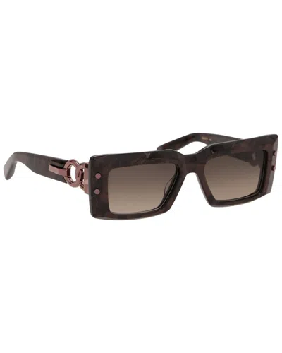 Balmain Unisex Bps145 Mm Sunglasses In Brown