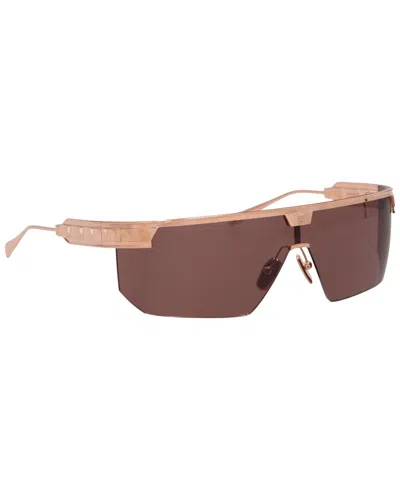 Balmain Unisex Bps147 142mm Sunglasses In Brown