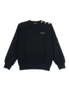 Balmain Unisex Mini Logo Sweatshirt In Black