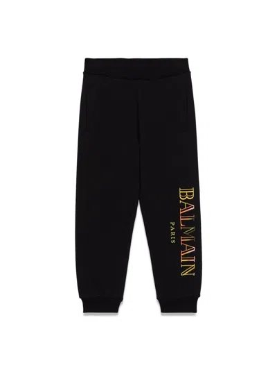 Balmain Unisex Mini Sweatpants For Kids In Black