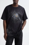 BALMAIN 'BALMAIN UNIVERSE LOGO & STARS COTTON GRAPHIC T-SHIRT
