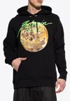 Balmain Universe Logo Print Hooded Sweatshirt