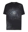 Balmain Universe Logo Printed T-shirt In Black