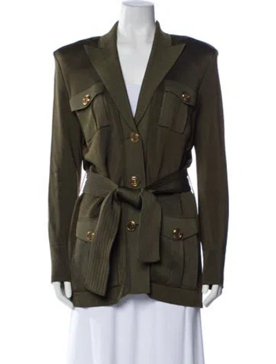 Pre-owned Balmain Utility Jacket In Green