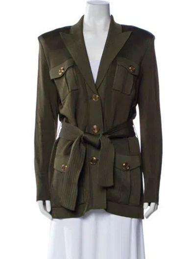 Pre-owned Balmain Utility Jacket In Green