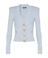 Balmain Engraved-button Cardigan In White