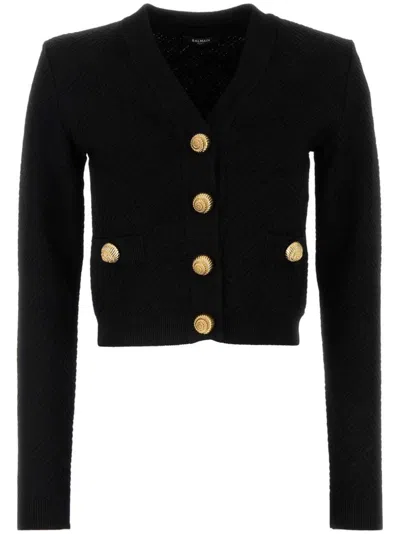 BALMAIN V-NECK CARDIGAN