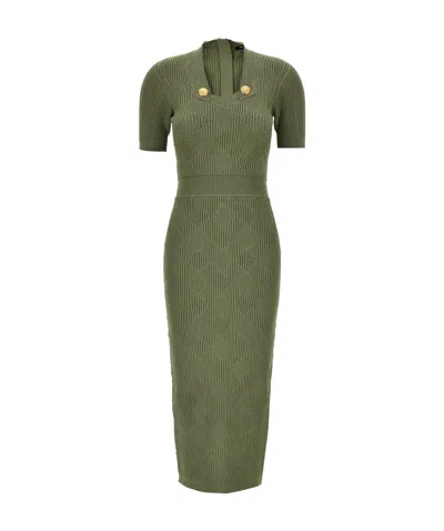 BALMAIN BALMAIN OPENWORK KNIT DRESS