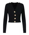 Balmain V-neck Long Sleeved Knitted Cardigan