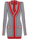 Balmain Gestricktes Minikleid Mit V-ausschnitt In Ejc