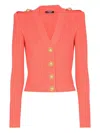 Balmain Long-sleeved Cable-knit Cardigan