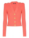 Balmain Long-sleeved Cable-knit Cardigan