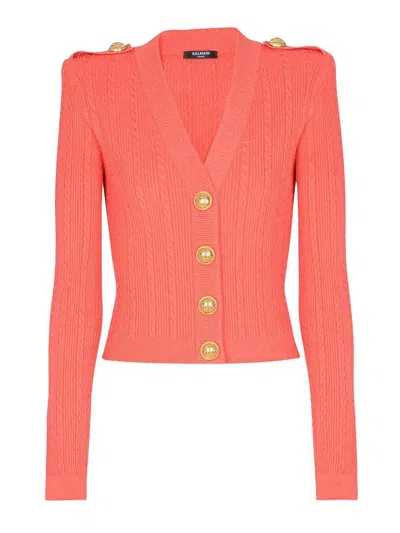 BALMAIN CÁRDIGAN - NARANJA