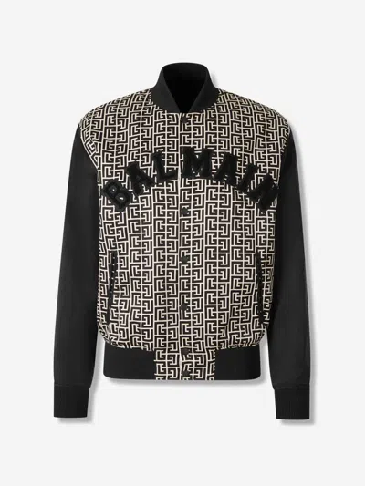 BALMAIN BALMAIN VARSITY MONOGRAM JACKET