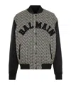 Balmain Varsity Monogrammed Jacket With Patches In Black