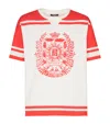 Balmain Varsity Print T-shirt In Red