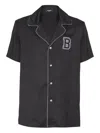 Balmain Varsity Style Shirt Featuring Contrast Piping