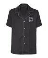 Balmain Varsity Style Shirt Featuring Contrast Piping In Blue