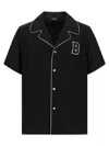 Balmain Varsity Style Shirt Featuring Contrast Piping In Black