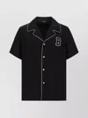 Balmain Varsity Style Shirt Featuring Contrast Piping In Black