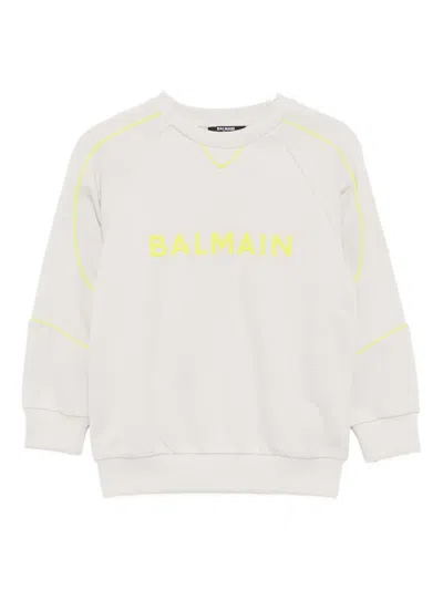 Balmain Varsity Sweatshirt In White