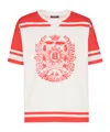 Balmain Varsity Print T-shirt In Red