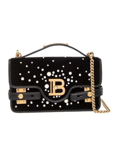 Pre-owned Balmain Velvet B-buzz In Black