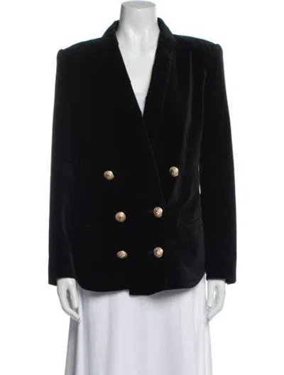 Pre-owned Balmain Velvet Blazer In Black